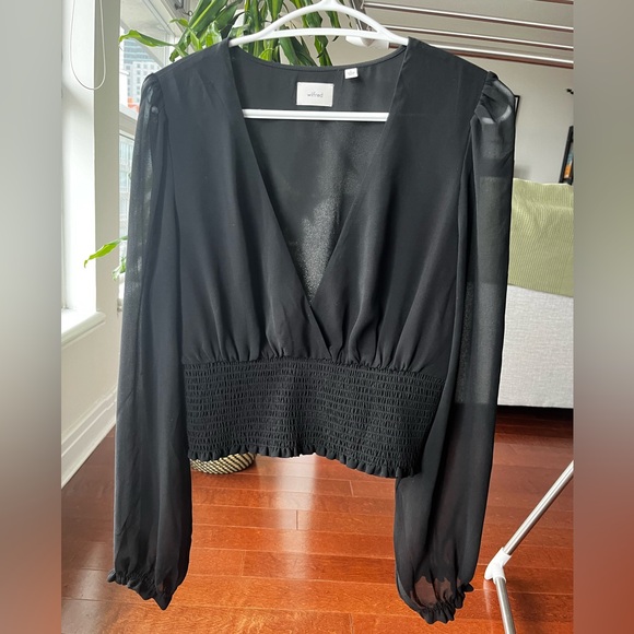 Aritzia Wilfred Wistful Blouse in Black, size L - Picture 3 of 5